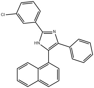 2-(3-chlorophenyl)-4-(1-naphthyl)-5-phenyl-1H-imidazole 化学構造式