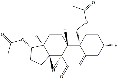 17β,19-Bis(acetyloxy)-3β-fluoroandrost-5-en-7-one,33708-70-2,结构式