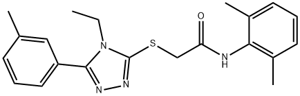 N-(2,6-dimethylphenyl)-2-{[4-ethyl-5-(3-methylphenyl)-4H-1,2,4-triazol-3-yl]sulfanyl}acetamide Structure