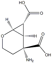 2-Oxabicyclo[4.1.0]heptane-5,7-dicarboxylicacid,5-amino-,(1R,5R,6S,7R)-rel-(9CI) Structure