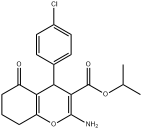 isopropyl 2-amino-4-(4-chlorophenyl)-5-oxo-5,6,7,8-tetrahydro-4H-chromene-3-carboxylate Structure