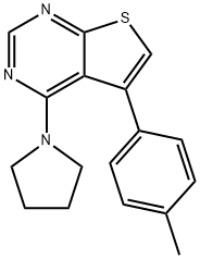 5-(4-methylphenyl)-4-(1-pyrrolidinyl)thieno[2,3-d]pyrimidine Structure