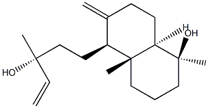 (13R)-19-Norlabda-8(17),14-diene-4β,13-diol Struktur