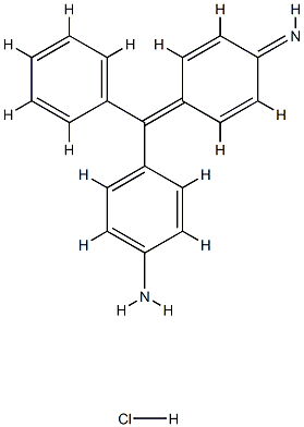 4-[(4-iminocyclohexa-2,5-dien-1-ylidene)benzyl]aniline monohydrochloride Structure