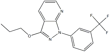 3-プロポキシ-1-(α,α,α-トリフルオロ-m-トリル)-1H-ピラゾロ[3,4-b]ピリジン 化学構造式