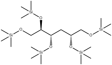 D-Ribo-Hexitol, 3-deoxy-1,2,4,5,6-pentakis-O-(trimethylsilyl)- Struktur