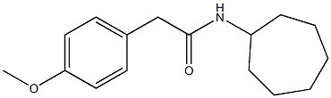 N-cycloheptyl-2-(4-methoxyphenyl)acetamide Structure