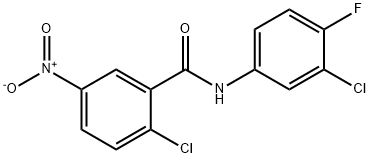 2-chloro-N-(3-chloro-4-fluorophenyl)-5-nitrobenzamide,346721-81-1,结构式