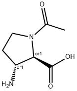 D-Proline, 1-acetyl-3-amino-, (3R)-rel- (9CI),34748-54-4,结构式