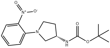 (S)-tert-butyl(1-(2-nitrophenyl)pyrrolidin-3-yl)carbaMate,348165-32-2,结构式