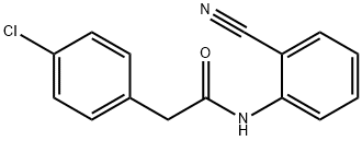 2-(4-chlorophenyl)-N-(2-cyanophenyl)acetamide Structure