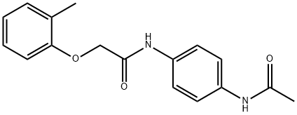 N-[4-(acetylamino)phenyl]-2-(2-methylphenoxy)acetamide Structure