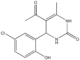2(1H)-Pyrimidinone,5-acetyl-4-(5-chloro-2-hydroxyphenyl)-3,4-dihydro-6-methyl-(9CI) 结构式