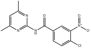 4-chloro-N-(4,6-dimethylpyrimidin-2-yl)-3-nitrobenzamide 结构式