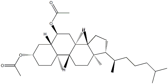 5α-Cholestane-3β,6α-diol diacetate 结构式