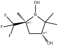 3-Pyrrolidinol, 1-hydroxy-2,2,5-trimethyl-5-(trifluoromethyl)-, (3R,5S)-rel- (9CI) Structure