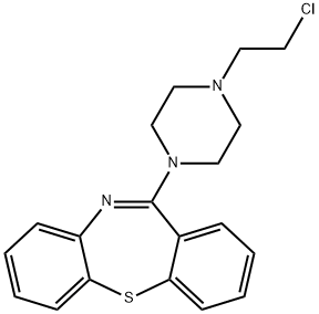 11-[4-(2-CHLOROETHYL)-1-PIPERAZINYL-DIBENZO(B,F)-(1,4)-THIAZEPINE] 化学構造式