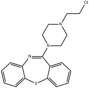 11-[4-(2-CHLOROETHYL)-1-PIPERAZINYL-DIBENZO(B,F)-(1,4)-THIAZEPINE] Structure