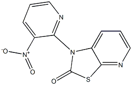 1-{3-nitro-2-pyridinyl}[1,3]thiazolo[5,4-b]pyridin-2(1H)-one 化学構造式