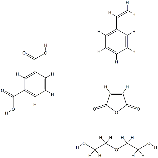 1,3-Benzenedicarboxylic acid, polymer with ethenylbenzene, 2,5-furandione and 2,2'-oxybis[ethanol],35464-56-3,结构式