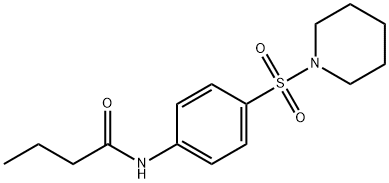 N-[4-(1-piperidinylsulfonyl)phenyl]butanamide Structure