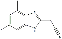 1H-Benzimidazole-2-acetonitrile,4,6-dimethyl-(9CI) Structure