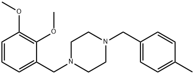 1-(2,3-dimethoxybenzyl)-4-(4-methylbenzyl)piperazine 化学構造式