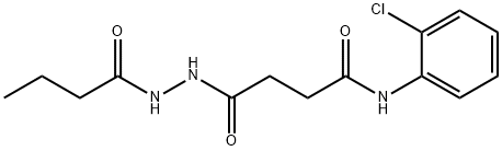 4-(2-butyrylhydrazino)-N-(2-chlorophenyl)-4-oxobutanamide Struktur