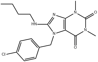 8-(butylamino)-7-(4-chlorobenzyl)-1,3-dimethyl-3,7-dihydro-1H-purine-2,6-dione Struktur