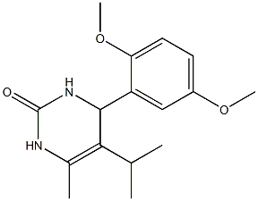 2(1H)-Pyrimidinone,4-(2,5-dimethoxyphenyl)-3,4-dihydro-6-methyl-5-(1-methylethyl)-(9CI) 化学構造式