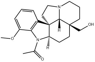 1-Acetyl-17-methoxy-21-noraspidospermidin-20-ol 结构式