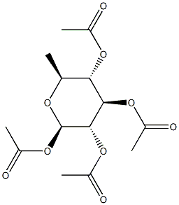 6-Deoxy-β-L-glucopyranose tetraacetate 结构式