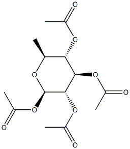 6-デオキシ-β-L-グルコピラノーステトラアセタート 化学構造式