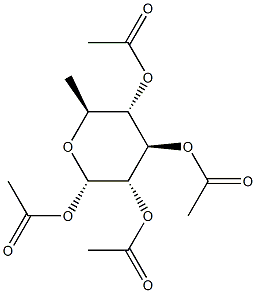 6-Deoxy-α-L-glucopyranose tetraacetate 结构式