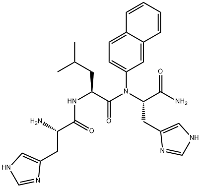 H-HIS-LEU-HIS-ΒNA, 370564-52-6, 结构式