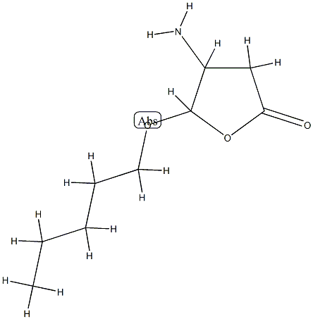 2(3H)-Furanone,4-aminodihydro-5-(pentyloxy)-(9CI),370875-27-7,结构式