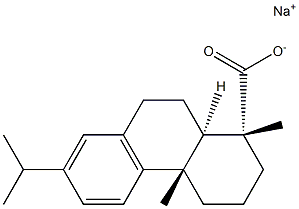 1-Phenanthrenecarboxylic acid, 1,2,3,4,4a,9,10,10a-octahydro-1,4a-dime thyl-7-(1-methylethyl)-, sodium salt, (1R,4aS,10aR)- Struktur