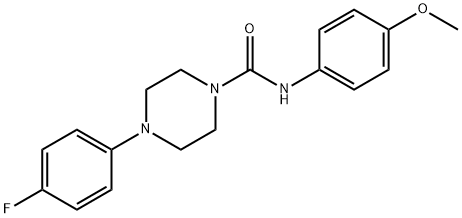 4-(4-fluorophenyl)-N-(4-methoxyphenyl)-1-piperazinecarboxamide 结构式