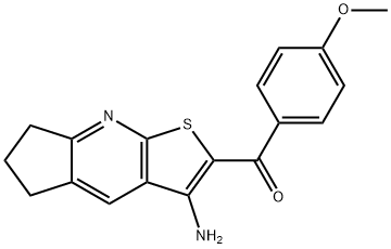 (3-amino-6,7-dihydro-5H-cyclopenta[b]thieno[3,2-e]pyridin-2-yl)(4-methoxyphenyl)methanone 结构式