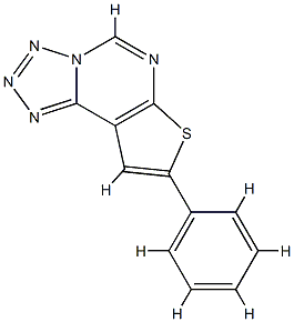 8-phenyltetraazolo[1,5-c]thieno[3,2-e]pyrimidine Struktur