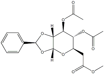 1-O,2-O-[(S)-Benzylidene]-α-D-glucopyranose triacetate Structure