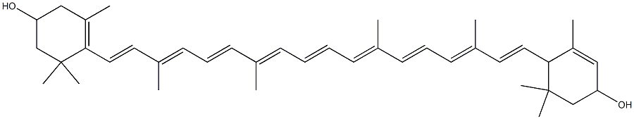 13-cis-ルテイン 化学構造式