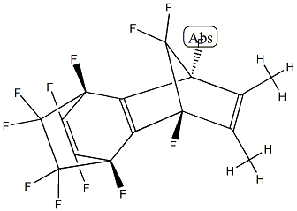 1,2,3,4,5,8,9,9,10,10,11,11-ドデカフルオロ-1,4,5,8-テトラヒドロ-6,7-ジメチル-1α,4α-エタノ-5β,8β-メタノナフタレン 化学構造式