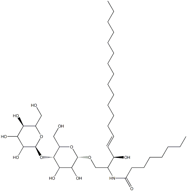 D-lactosyl--1,1' N-octanoyl-D-erythro-sphingosine Structure