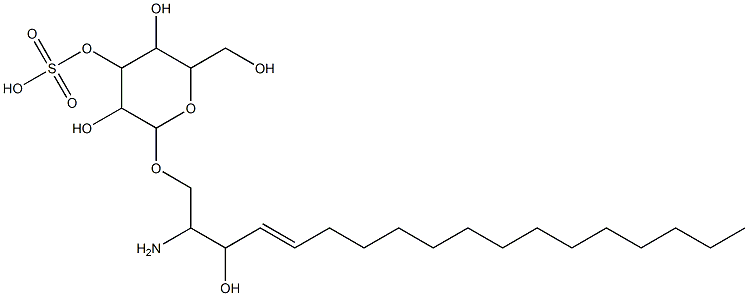 溶血硫脑苷脂(牛)铵盐, 38621-58-8, 结构式