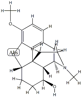 4,5α-Epoxy-3-methoxy-17-methylmorphinan-8β-ol Structure