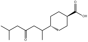 4β-(1,5-Dimethyl-3-oxohexyl)cyclohexane-1β-carboxylic acid Structure