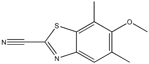 2-Benzothiazolecarbonitrile,6-methoxy-5,7-dimethyl-(9CI) Structure