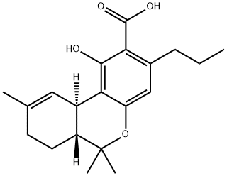 δ-9-テトラヒドロカンナビバリン酸 化学構造式
