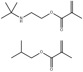 2-Propenoic acid, 2-methyl-, 2-(1,1-dimethylethyl)aminoethyl ester, polymer with 2-methylpropyl 2-methyl-2-propenoate Struktur